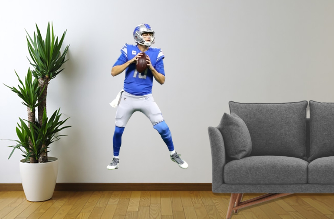 Jared Goff Wall Sticker Vinyl Removable Decal Lions Football Decor Reusable