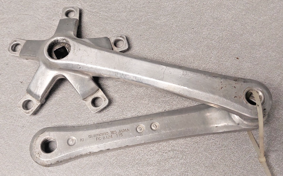 Shimano Triple Crankset FC-B124 BCD104/74 5-Bolt 175mm JIS Silver MTB Ships USA!
