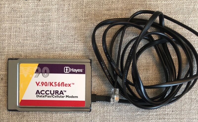 Hayes ACCURA 56K for PC Card Model #: 4724US