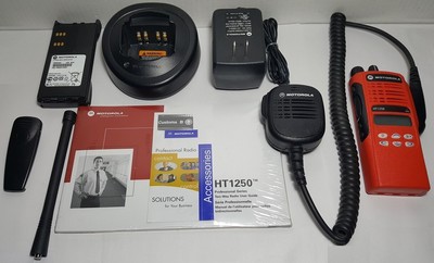 MOTOROLA HT1250 VHF 136-174MHz Police Fire EMS Two-Way Radio AAH25KDF9AA5AN RED. Buy it now for 249.0