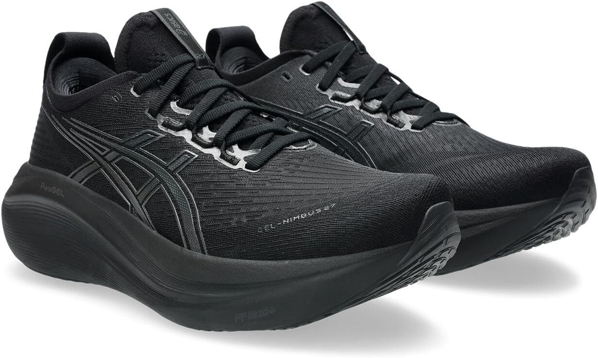 asics GEL-NIMBUS 27　MEN　26.5㎝　ブラック ASICS Men's Running Shoes GEL-NIMBUS 27 Black/Graphite Grey