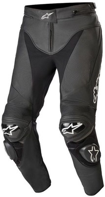 Pre-owned Alpinestars Track V2 Leather Pants 50 Black 3129019-10-60 60 2811-0603