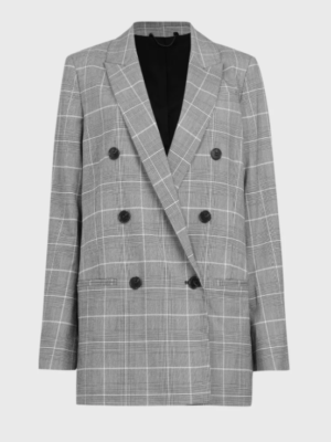 Allsaints astrid check blazer sale