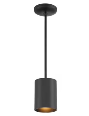Lot of 3 Access Lighting Pilson Matte Black Metal Pendant Light w/ Metal Shade