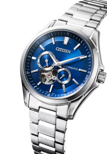 Pre-owned Citizen Np1010-78l  Collection Mechanical Open Heart Made In Japan