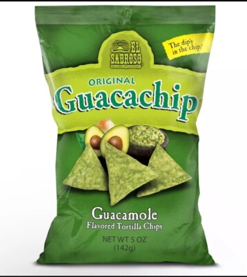 El Sabroso Original Guacachip - 2 Bags Guacamole Flavored Tortilla Chip 5 Oz Bag