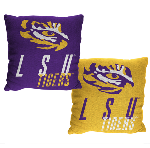 Двухсторонняя жаккардовая декоративная подушка Northwest NCAA LSU Tigers