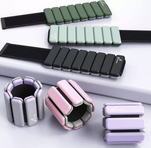 Green Sportneer Wrist & Ankle Weights - 1 Pair (1lb/2lb Each) | Adjustable