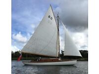 Classic Broads Sailing Boat, Cruiser, Vintage