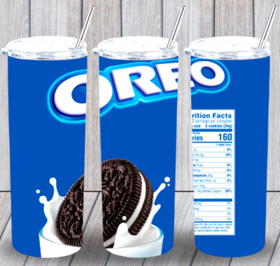 Oreo Cookies Multicolor 20oz Insulated Tumbler Lid Straw New 