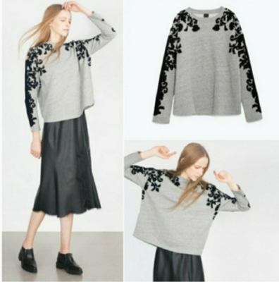 Zara floral sweatshirt new arrivals