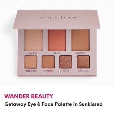 WANDER BEAUTY SUNKISSED Eye and Blush Palette BRAND NEW In Box PROFESSIONAL SIZE