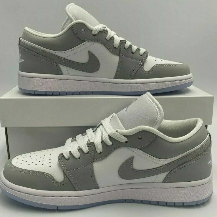 Preowned Jordan Wmns Nike Air 1 Low Wolf Grey 612 White Aluminum Dc0774105 ModeSens