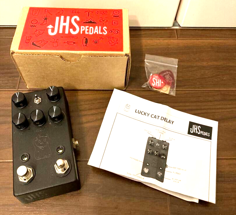 ギター JHS Pedals Lucky Cat Delay BLACK JHS Lucky Cat Delay Guitar Effect Pedal - Black — Truetone Music