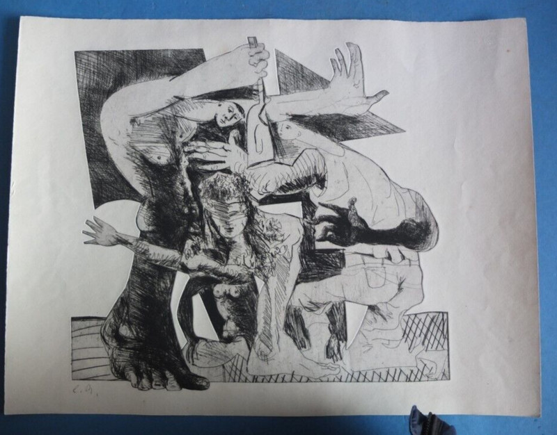 Rainer Kriester, 1935 Plauen-2002 Vendone, Zugeschr., Seltene Radierung, E.A.