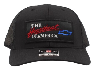 The Heartbeat Of America Chevy Trucker Hat, Chevy Logo Patch Richardson 112