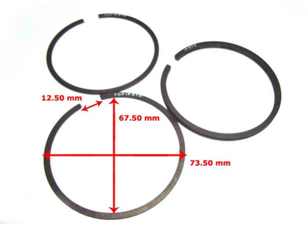 For Royal Enfield Bullet Piston Ring Set 350cc Deluxe mechismo Campus 112053 