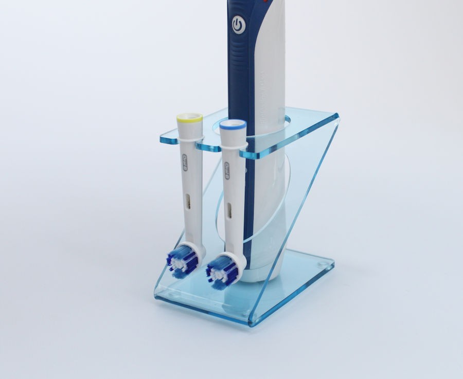 Electric Toothbrush Head Holder Oral B Heads 2 Head Stand PO34 Light