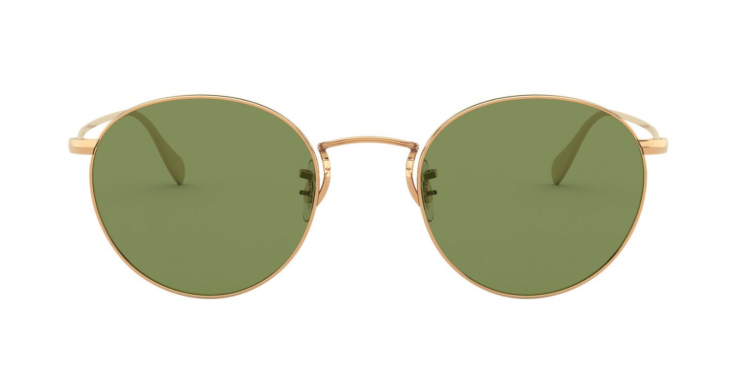 Pre-owned Oliver Peoples Coleridge Sun Ov 1186s Gold/green C (5145/52) Sunglasses