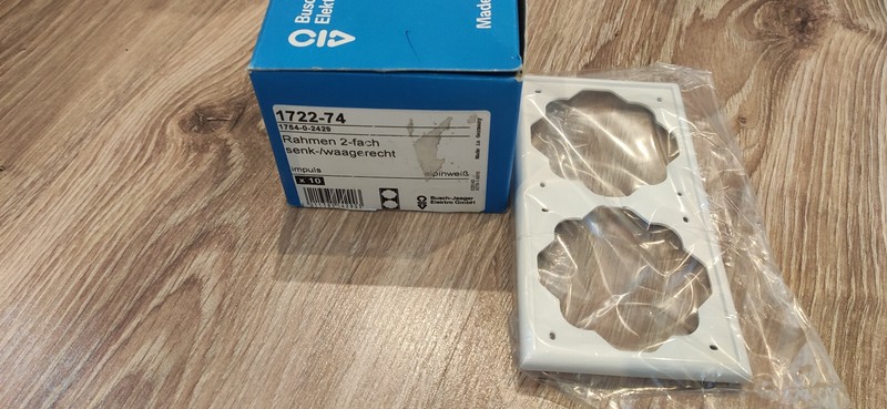 Busch Jaeger Impuls Alpinweiss 2fach Rahmen 1722-74