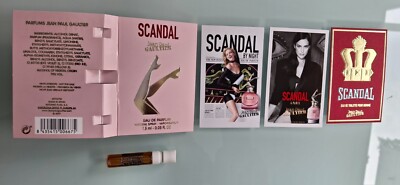 JP GAULTIER « SCANDAL »  Lot de cartes à parfumer + vapo EDP