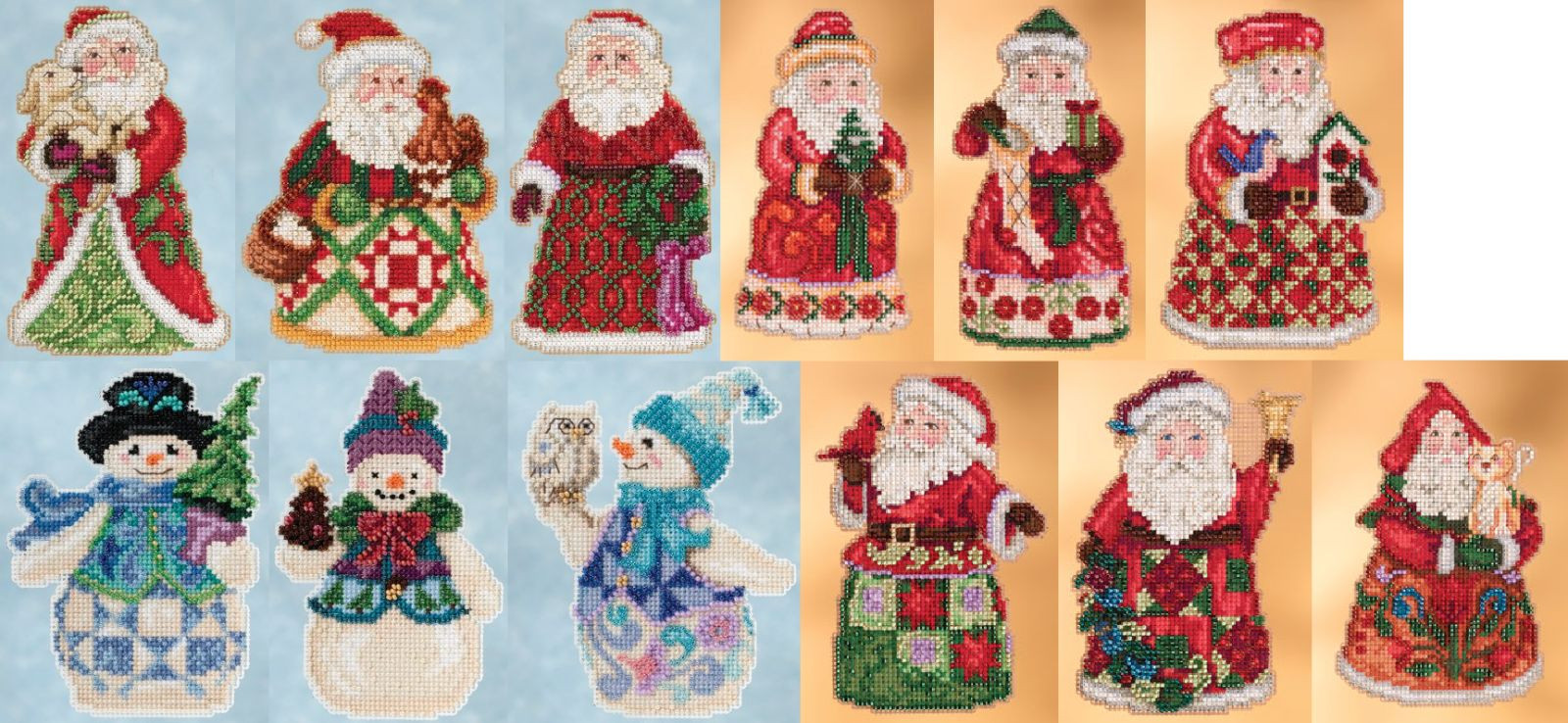 Kits Christmas Jim Shore By Mill Hill Santas And Snowmen Counted