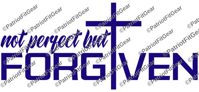 Not Perfect But Forgiven,Faith Over Fear,In God We Trust,God,Cross,Vinyl Decal