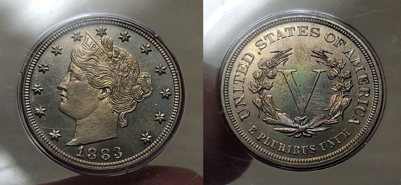 1883 No Cents Proof Liberty Nickel 5c PCGS PR63 Old