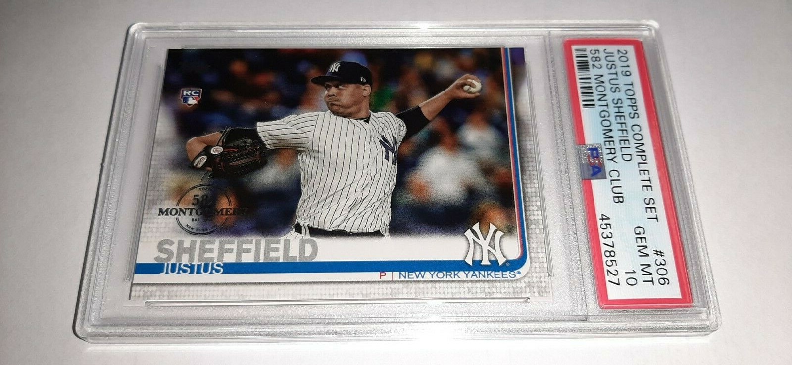 2019 Topps 582 Montgomery Complete Set #306 Justus Sheffield
