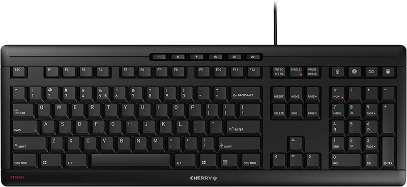 Stream Keyboard Wired USB SX Scissors Mechanism QWERTY Whisper-Quiet Silent Keys