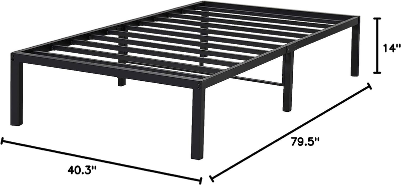 Primasleep 14 Inch Dura Supprot Platform Steel Bed Frame/ Holding Mattress Struc