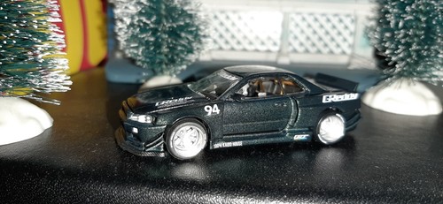専用⭐️街道★HOUSE ⚡️Greddy R34skyline greenメタ✨ 1/64 KAIDO HOUSE. Nissan Skyline GT-R R34. GReddy. Metallic