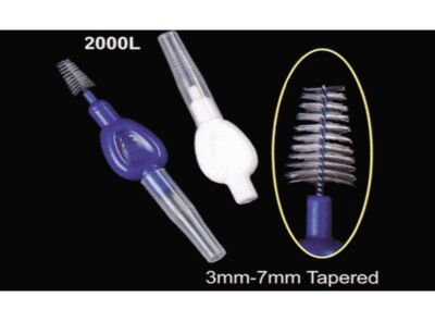 Plasdent 2000L Interdental Brushes 3mm - 7mmm Wide Blue & White Assorted 50/Pk
