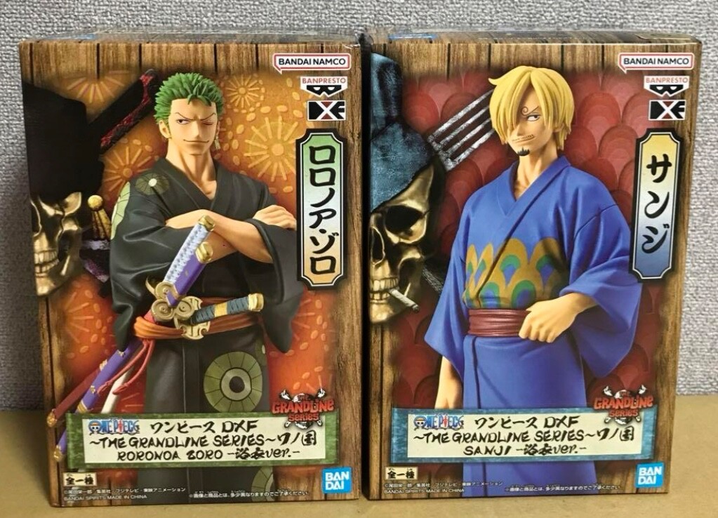 One Piece DXF Figure Set Zoro Sanji Yukata THE GRANDLINE