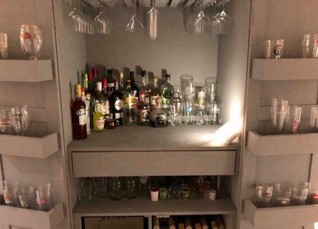 Drinks Cabinet Custom Built Wine Storage Alcohol Cupboard With