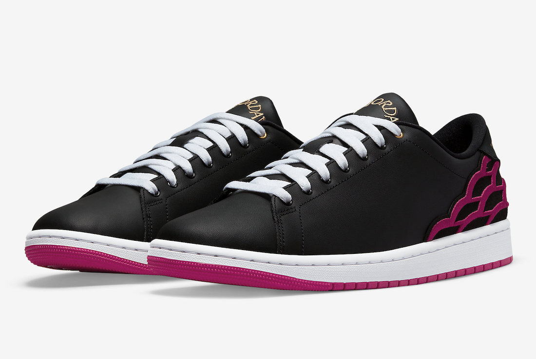 

Кроссовки Nike Air Jordan 1 Center Court Low Black Mystic Hibiscus Pink DQ8577-001, размер 7,5, Черный, Nike Air Jordan 1