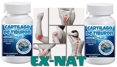 2 Shark Cartilage Natural Defense System Support Therapy Cartilago de Tiburon 