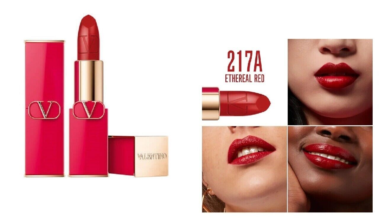 Valentino Striking Satin Lip Color ETHERAL RED 217A Full Valentino Striking Satin Lip Color ETHERAL RED 217A Full