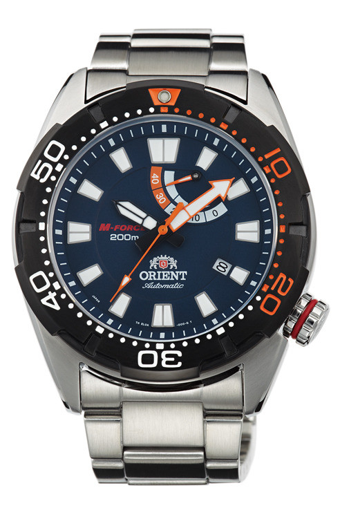 Pre-owned Orient M-force Automatic Power Reserve Diver's 200m Sel0a002d