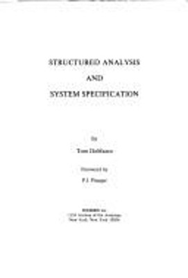 Structured Analysis and System Specification Paperback Tom Demarc