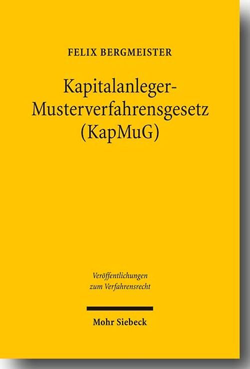 Kapitalanleger - Musterverfahrensgesetz (Kapmug)