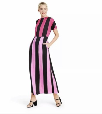 Christopher John Rogers x Target Mixed Stripe Short Sleeve Dress Size 2 NWOT