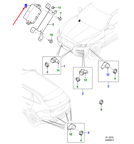 JAGUAR F-PACE X761 Parking Aid Control Unit T4A43083 NEW