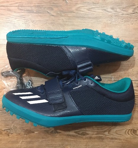 Adidas Performance Men's Jumpstar Running Track Shoes 11 Navy White Green NEW