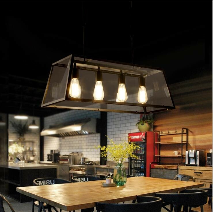 Shop 4 Light Black Pipe Kitchen Island Lighting Industrial Pendant