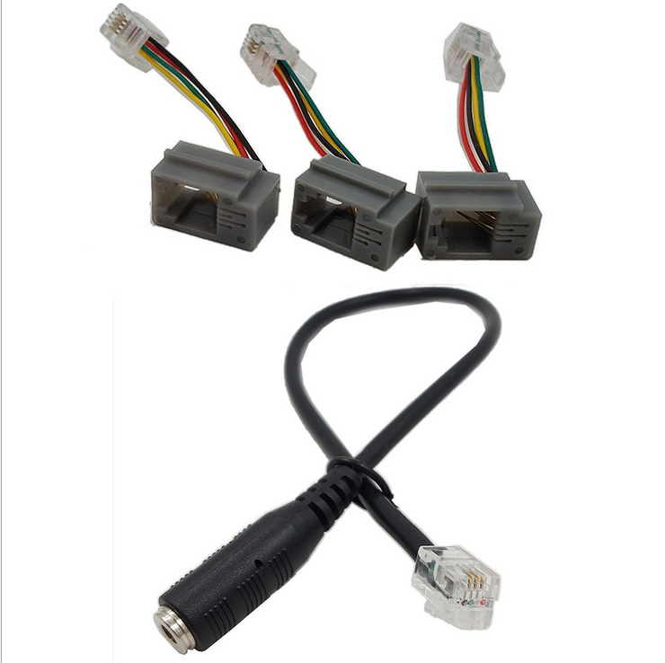RJ9 RJ10 to 3.5mm Female Headset Adapter Cable Stereo Converter