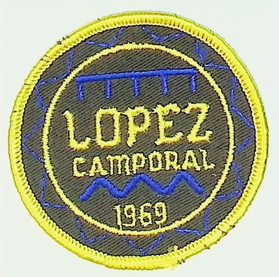 Lopez Camporal 1969 Boy Scout Event Patch Blue Yellow Embroidered