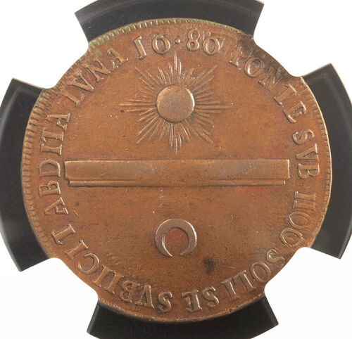 1686, Austrian Netherlands, Charles II. "The Capture of Buda" Medal. NGC AU-53!