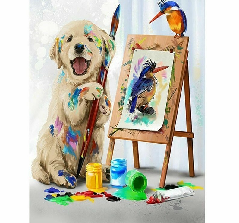 Diamond Painting Animal Dog Painter Design Embroidery Cool Pet