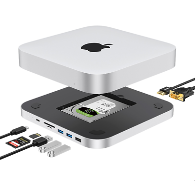 Apple Mac Mini Studio 8TB SSD Power Pack HDMI VGA Hub Windows 11